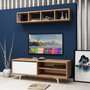 Hanah Home Mueble de TV Duku Roble y Blanco